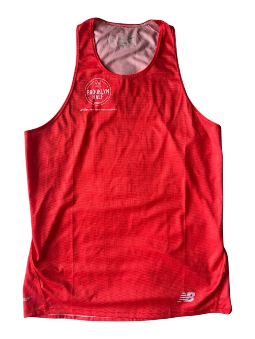 New Balance Brooklyn Half Marathon 2024 Tank Top Singlet NB Orange Mens Sz Small
